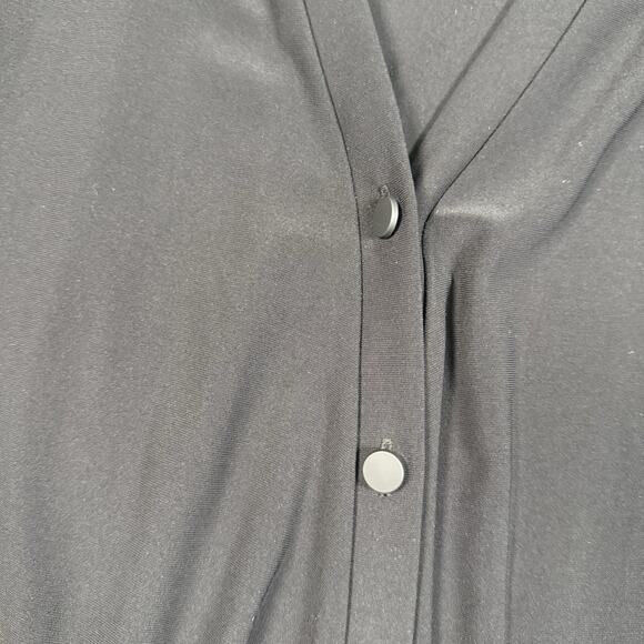 Sympli Black Icon Cardigan Button Front Size 12 Stretch Jersey Casual Lagenlook - Picture 3 of 8